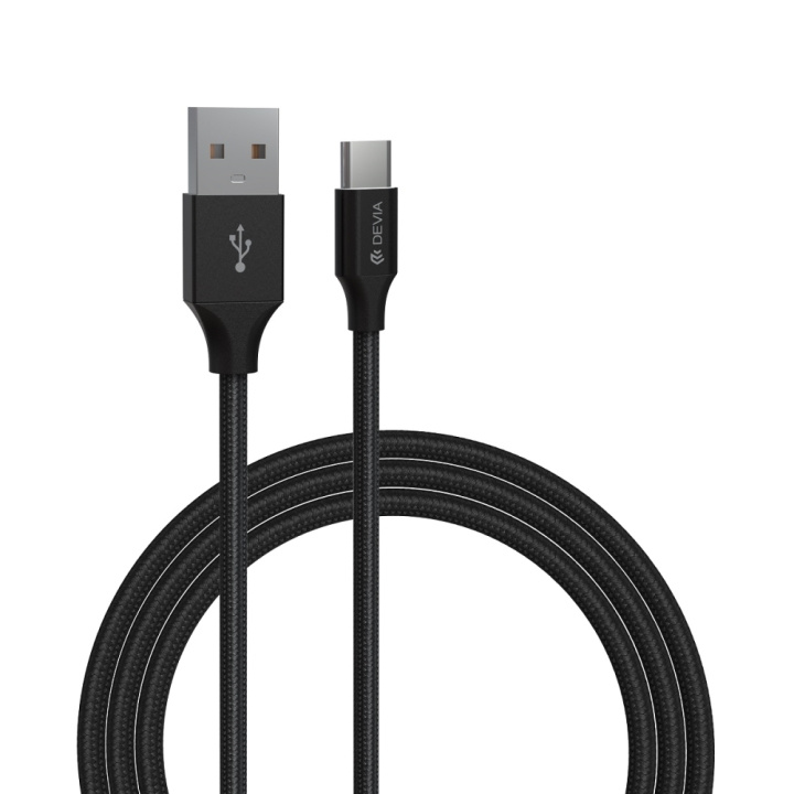 DEVIA kabel Gracious EC303 USB - USB-C 1,0 m 2,4A svart i gruppen SMARTTELEFON & NETTBRETT / Ladere og Kabler / Kabler / Kabler type C hos TP E-commerce Nordic AB (C78598)