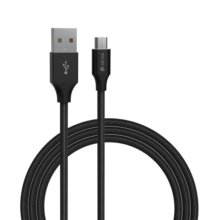 Devia kabel Gracious EC207 USB - MicroUSB 2,0 m 2,1A svart i gruppen SMARTTELEFON & NETTBRETT / Ladere og Kabler / Kabler / Kabler microUSB hos TP E-commerce Nordic AB (C78599)