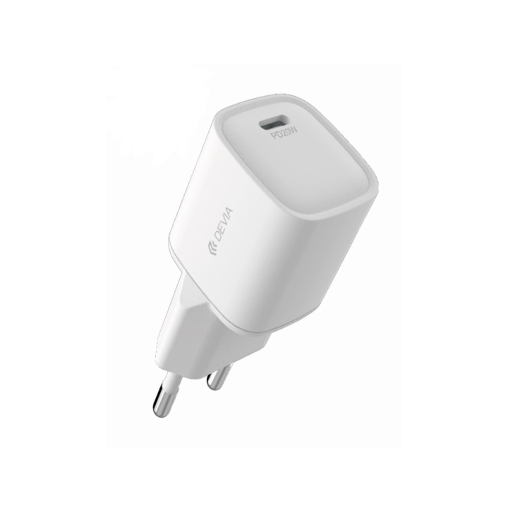 Devia väggladdare Smart Mini PD 20W 1x USB-C vit i gruppen SMARTTELEFON & NETTBRETT / Ladere og Kabler / Vegglader / Vegglader Type C hos TP E-commerce Nordic AB (C78611)