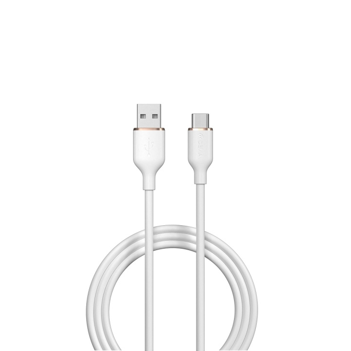 Devia kabel Jelly EC629 USB - USB-C 1,2 m 2,4A vit i gruppen SMARTTELEFON & NETTBRETT / Ladere og Kabler / Kabler / Kabler type C hos TP E-commerce Nordic AB (C78634)