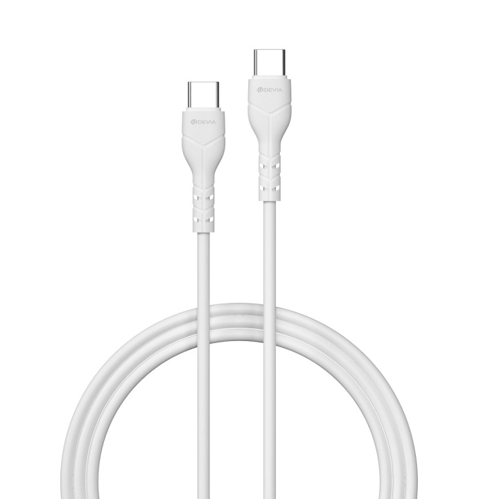 Devia kabel Kintone EC151 USB-C - USB-C 1,0 m 3A vit i gruppen SMARTTELEFON & NETTBRETT / Ladere og Kabler / Kabler / Kabler type C hos TP E-commerce Nordic AB (C78650)