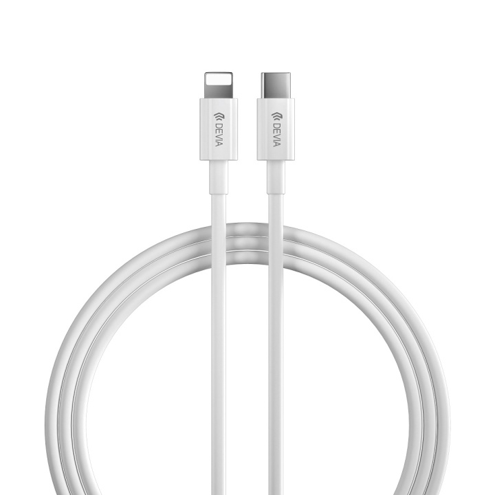 Devia kabel Smart EC146 PD USB-C - Lightning 2,0 m 3A vit i gruppen SMARTTELEFON & NETTBRETT / Ladere og Kabler / Kabler / Kabler Lightning hos TP E-commerce Nordic AB (C78652)