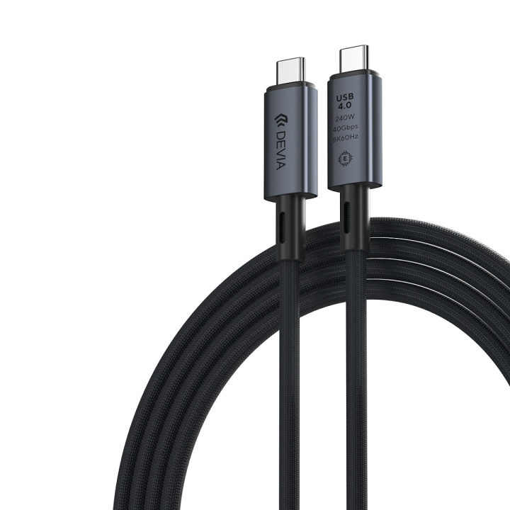 Devia kabel Extreme EC641 PD USB-C - USB-C 4.0 1,0 m 240W svart 8K 60Hz i gruppen SMARTTELEFON & NETTBRETT / Ladere og Kabler / Kabler / Kabler type C hos TP E-commerce Nordic AB (C78680)