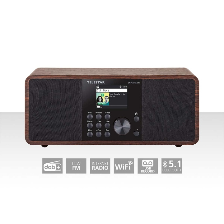 TELESTAR DIRA S 24i Multifunksjonell stereoradio DAB+ / FM / Internett / Bluetooth Wood i gruppen Elektronikk / Lyd & Bilde / Hjemmekino, HiFi og bærbar / Radio & Vekkerklokker / Radio hos TP E-commerce Nordic AB (C78701)