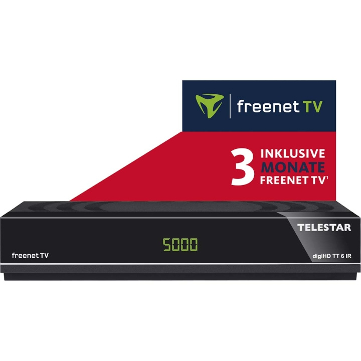 TELESTAR digiHD TT 6 IR Liten DTT 2 HD mottakerboks inkl. 3 måneders freenet i gruppen Elektronikk / Lyd & Bilde / TV og tilbehør / Smart-TV hos TP E-commerce Nordic AB (C78711)