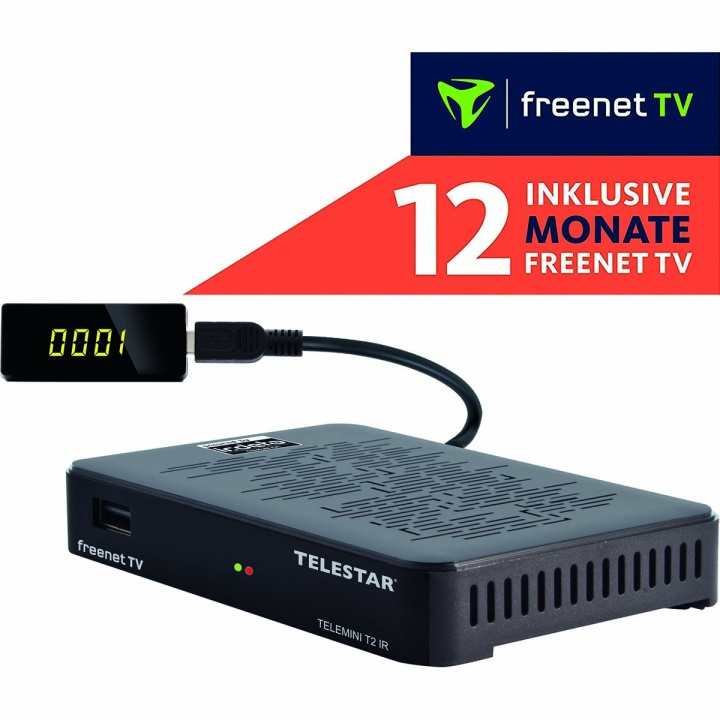 TELESTAR TELEMINI T2 IR ekstremt kompakt DVB-T2/DVB-C HDTV-mottaker i gruppen Elektronikk / Lyd & Bilde / TV og tilbehør / Smart-TV hos TP E-commerce Nordic AB (C78712)