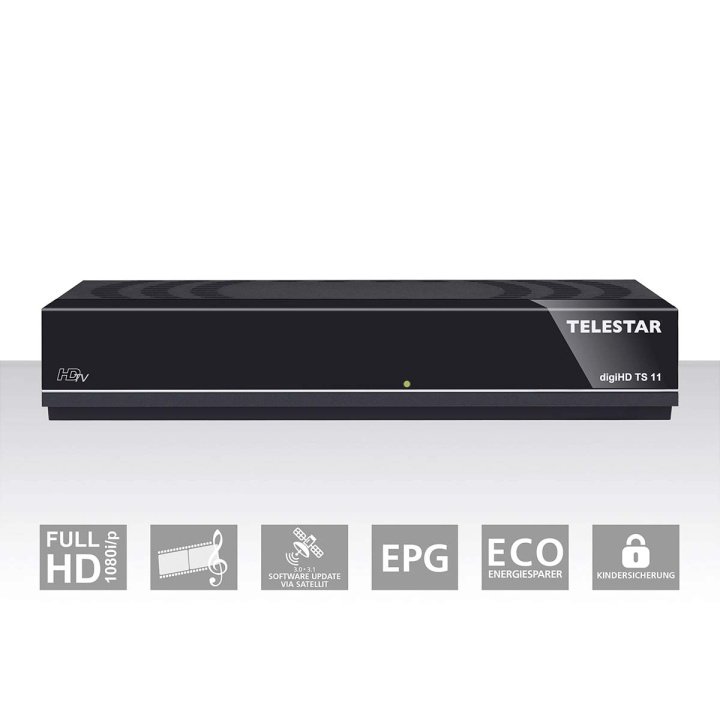 TELESTAR digiHD TS 11 HDTV DVB-S set-top-boks i gruppen Elektronikk / Lyd & Bilde / TV og tilbehør / Bakkesignal/bokser hos TP E-commerce Nordic AB (C78715)