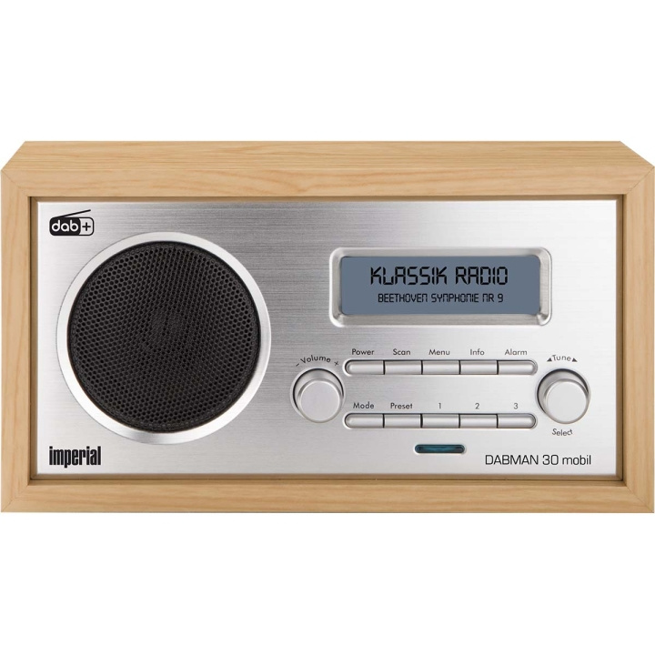 imperial DABMAN 30 Mobil DAB+ / FM-radio Wood i gruppen Elektronikk / Lyd & Bilde / Hjemmekino, HiFi og bærbar / Radio & Vekkerklokker / Radio hos TP E-commerce Nordic AB (C78718)