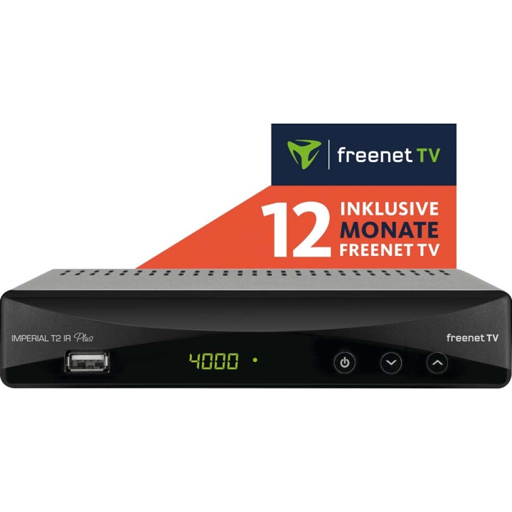 imperial T2 IR pluss DVB-T2-mottaker (inkl. 12 måneder freenet TV) i gruppen Elektronikk / Lyd & Bilde / TV og tilbehør / Smart-TV hos TP E-commerce Nordic AB (C78731)