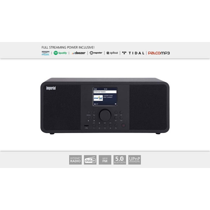 imperial DABMAN i205 Hybrid Stereo Radio for Internett / DAB+ / FM Svart i gruppen Elektronikk / Lyd & Bilde / Hjemmekino, HiFi og bærbar / Radio & Vekkerklokker / Radio hos TP E-commerce Nordic AB (C78745)