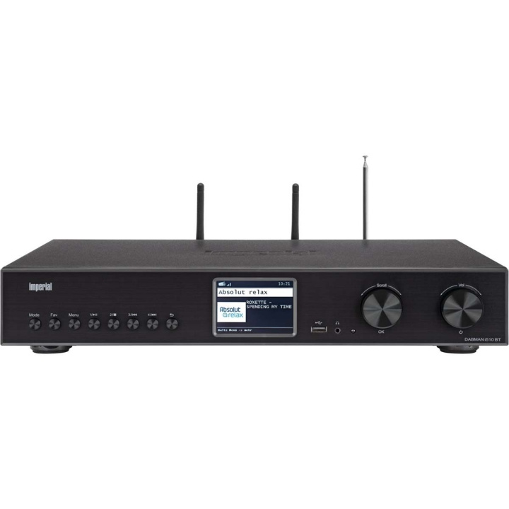 imperial DABMAN i510 BT multifunksjonell radio DAB+ / FM / Internett / Bluetooth Svart i gruppen Elektronikk / Lyd & Bilde / Hjemmekino, HiFi og bærbar / Radio & Vekkerklokker / Radio hos TP E-commerce Nordic AB (C78747)