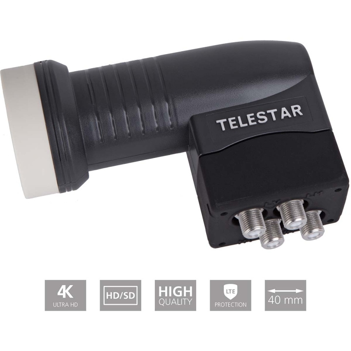 TELESTAR SKYQUATRO HC LNB Svart i gruppen Elektronikk / Lyd & Bilde / TV og tilbehør / Antenner og tilbehør hos TP E-commerce Nordic AB (C78793)