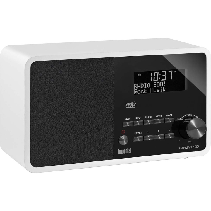 imperial DABMAN 100 DAB+ / FM-radio hvit i gruppen Elektronikk / Lyd & Bilde / Hjemmekino, HiFi og bærbar / Radio & Vekkerklokker / Radio hos TP E-commerce Nordic AB (C78806)