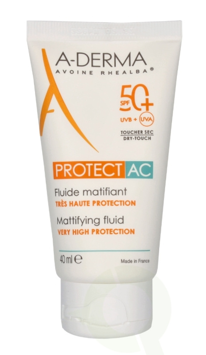 A-Derma Protect AC Mattifying Fluid SPF50+ 40 ml i gruppen HELSE OG SKJØNNHET / Hudpleie / Soling / Solkrem hos TP E-commerce Nordic AB (C78848)