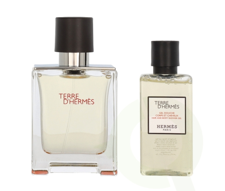 Hermes Terre D\'Hermes Giftset 90 ml Edt Spray 50ml/Hair and Body Shower Gel 40 ml i gruppen HELSE OG SKJØNNHET / Gavesett / Gavesett for henne hos TP E-commerce Nordic AB (C78938)