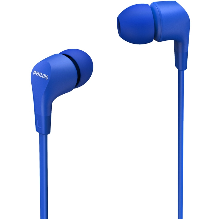 Philips TAE1105BL Trådanslutna in-ear-hörlurar med inbyggd fjärrkontroll. Blåa i gruppen Elektronikk / Lyd & Bilde / Hodetelefoner & Tilbehør / Hodetelefoner hos TP E-commerce Nordic AB (C78946)