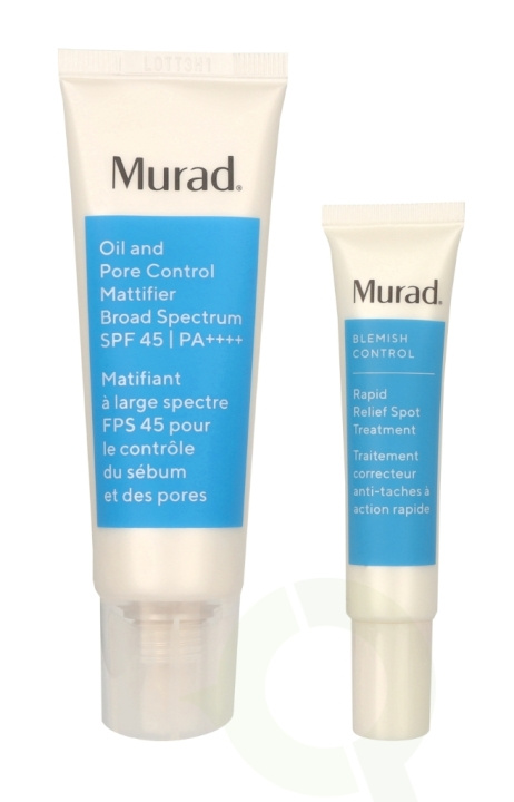 Murad Blemish Value 2024 Set 65 ml Rapid Spot Treatment 15ml/Oil-Control Mattifier SPF45 50ml i gruppen HELSE OG SKJØNNHET / Hudpleie / Ansikt / Ansiktskrem hos TP E-commerce Nordic AB (C79045)