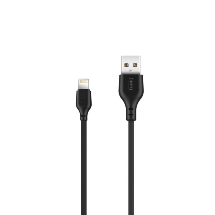 XO kabel NB103 USB - Lightning 2,0 m 2,1A svart i gruppen SMARTTELEFON & NETTBRETT / Ladere og Kabler / Kabler / Kabler Lightning hos TP E-commerce Nordic AB (C79138)