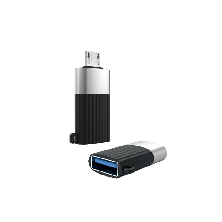 XO adapter NB149-G USB - microUSB svart OTG i gruppen Datautstyr / Kabler og adaptere / USB / Micro-USB hos TP E-commerce Nordic AB (C79147)