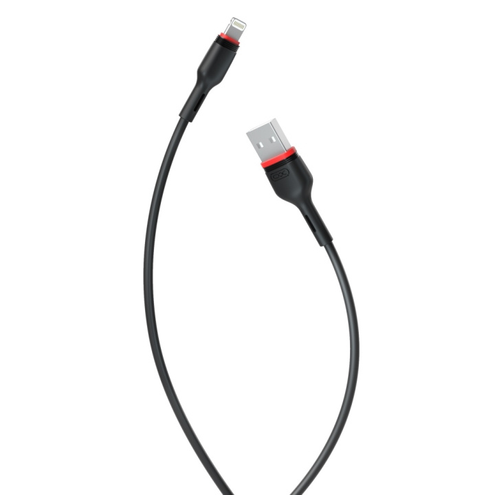 XO kabel NB-P171 USB - Lightning 1,0 m 2,4A svart i gruppen SMARTTELEFON & NETTBRETT / Ladere og Kabler / Kabler / Kabler Lightning hos TP E-commerce Nordic AB (C79154)