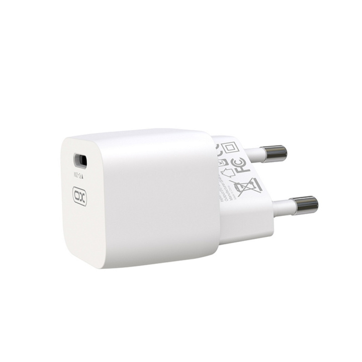 XO väggladdare CE01B PD 20W 1x USB-C vit i gruppen SMARTTELEFON & NETTBRETT / Ladere og Kabler / Vegglader / Vegglader Type C hos TP E-commerce Nordic AB (C79168)