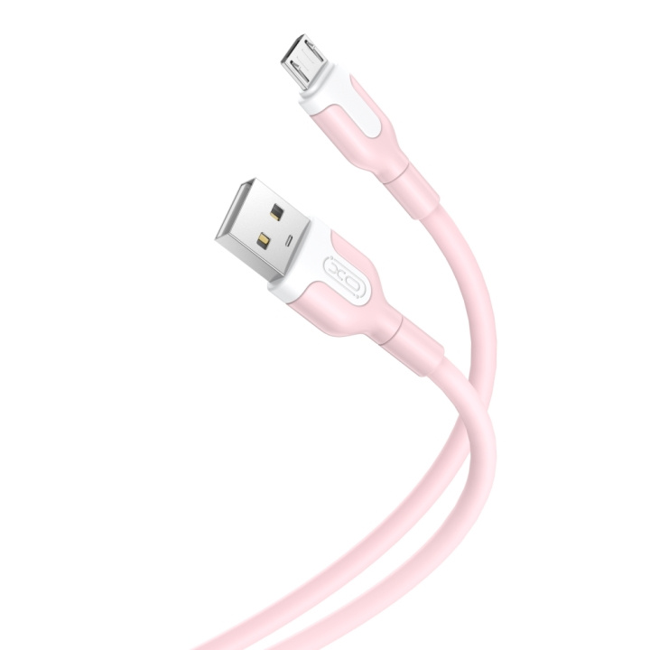 XO kabel NB212 USB - microUSB 1,0 m 2,1A rosa i gruppen SMARTTELEFON & NETTBRETT / Ladere og Kabler / Kabler / Kabler microUSB hos TP E-commerce Nordic AB (C79187)