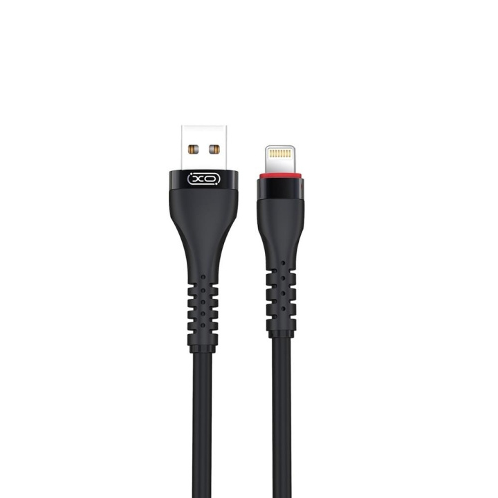 XO kabel NB213 USB - Lightning 1,0 m 2,4A svart i gruppen SMARTTELEFON & NETTBRETT / Ladere og Kabler / Kabler / Kabler Lightning hos TP E-commerce Nordic AB (C79192)