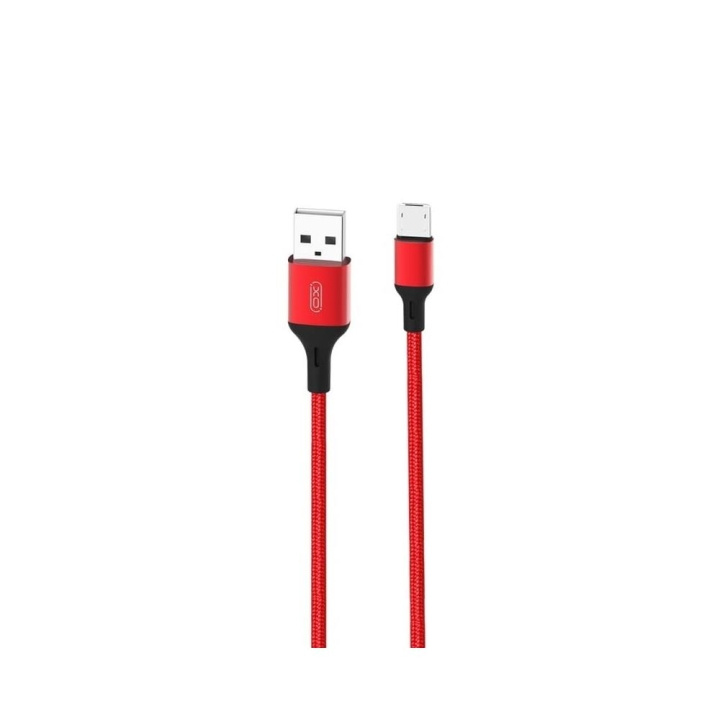 XO kabel NB143 USB - microUSB 1,0 m 2,4A röd i gruppen Datautstyr / Kabler og adaptere / USB / Micro-USB hos TP E-commerce Nordic AB (C79194)