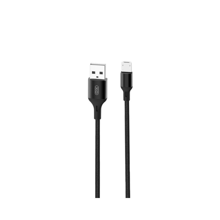 XO kabel NB143 USB - microUSB 2,0 m 2,4A svart i gruppen Datautstyr / Kabler og adaptere / USB / Micro-USB hos TP E-commerce Nordic AB (C79195)