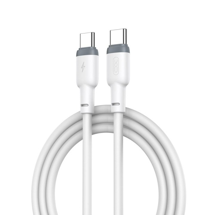 XO kabel NB208B PD USB-C - USB-C 1,0m 60W vit i gruppen Datautstyr / Kabler og adaptere / USB / USB-C hos TP E-commerce Nordic AB (C79201)