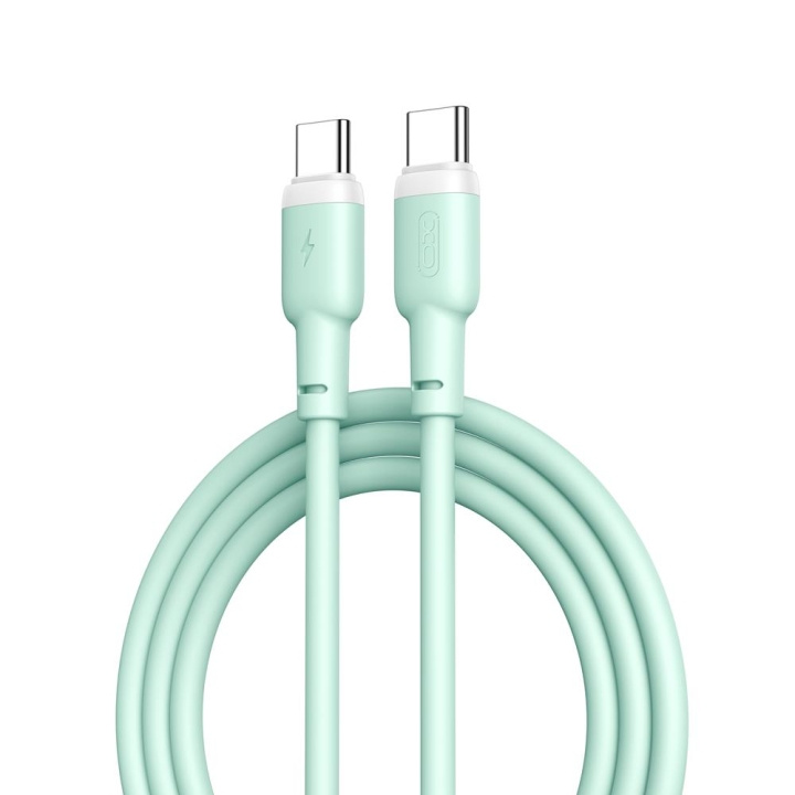 XO kabel NB208B PD USB-C - USB-C 1,0m 60W grön i gruppen Datautstyr / Kabler og adaptere / USB / USB-C hos TP E-commerce Nordic AB (C79203)