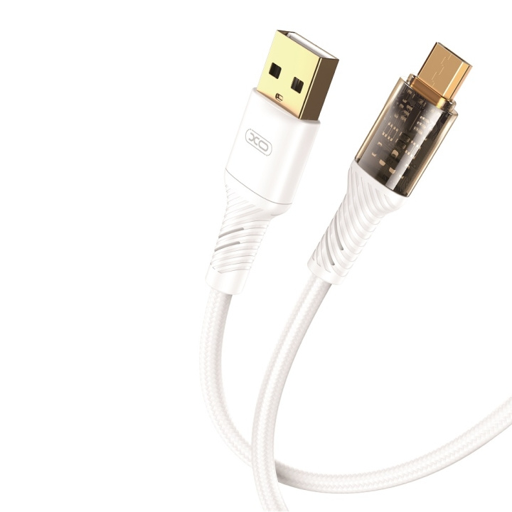 XO Clear kabel NB229 USB - microUSB 1,0 m 2,4A vit i gruppen SMARTTELEFON & NETTBRETT / Ladere og Kabler / Kabler / Kabler microUSB hos TP E-commerce Nordic AB (C79211)