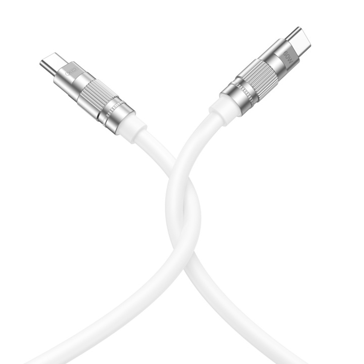 XO kabel NB-Q228B USB-C - USB-C 1,2m 60W vit i gruppen Datautstyr / Kabler og adaptere / USB / USB-C hos TP E-commerce Nordic AB (C79238)