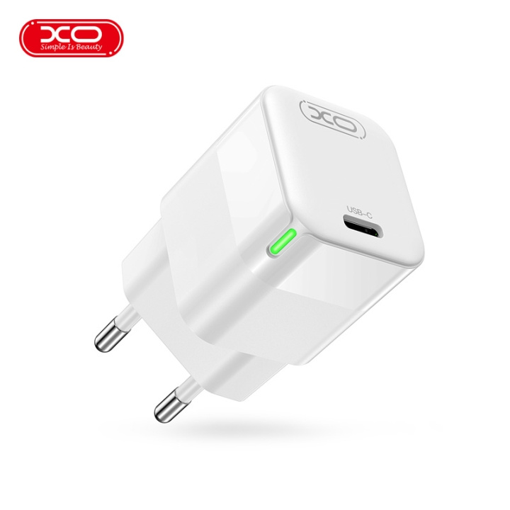 XO väggladdare CE06 PD 30W 1x USB-C vit i gruppen SMARTTELEFON & NETTBRETT / Ladere og Kabler / Vegglader / Vegglader Type C hos TP E-commerce Nordic AB (C79245)