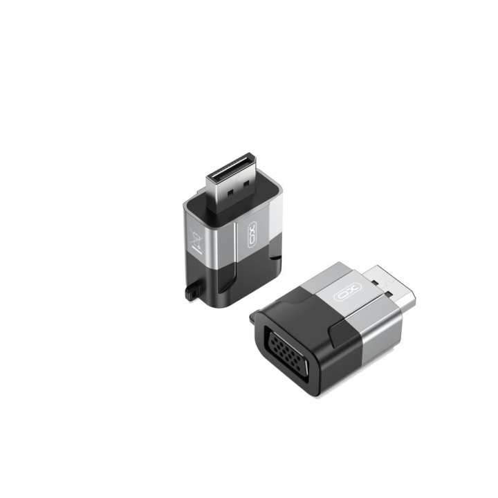 XO adapter GB016 Displayport - VGA grå i gruppen Datautstyr / Kabler og adaptere / VGA / Adaptere hos TP E-commerce Nordic AB (C79292)