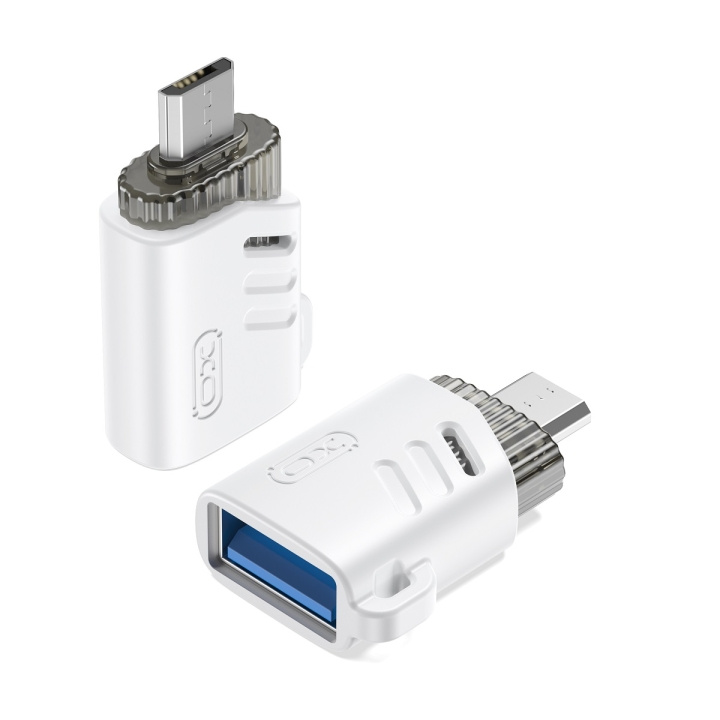 XO adapter NB256C OTG USB - microUSB vit i gruppen Datautstyr / Kabler og adaptere / USB / Micro-USB / Adaptere hos TP E-commerce Nordic AB (C79300)