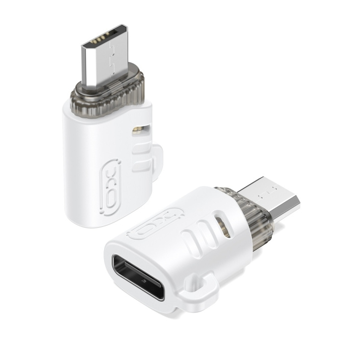 XO adapter NB256H USB-C - microUSB vit i gruppen Datautstyr / Kabler og adaptere / USB / USB-C hos TP E-commerce Nordic AB (C79301)