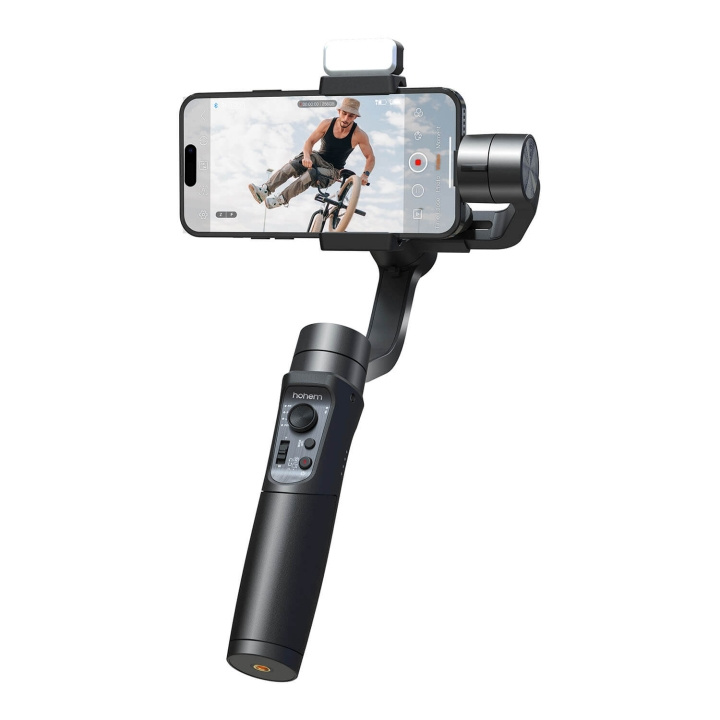 Hohem Smartphone Gimbal iSteadyMobiel+ 2024 with light i gruppen SMARTTELEFON & NETTBRETT / Annet tilbehør / Annet hos TP E-commerce Nordic AB (C79409)