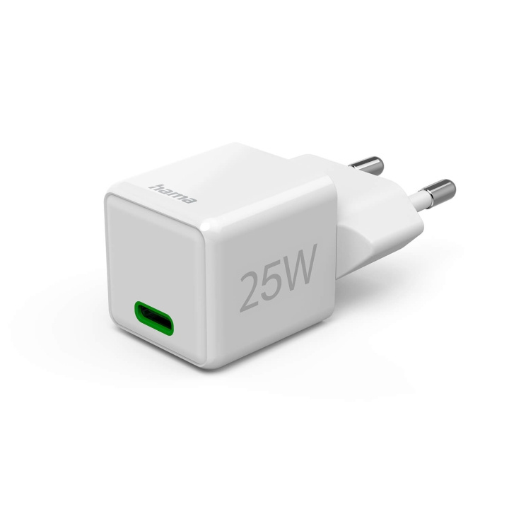 Hama Mini Fast Charger USB-C PD 25W White i gruppen SMARTTELEFON & NETTBRETT / Ladere og Kabler / Vegglader / Vegglader USB hos TP E-commerce Nordic AB (C79415)