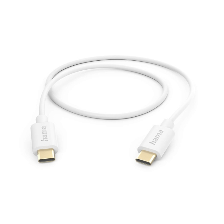 Hama Charging Cable USB-C to USB-C 1.0m White i gruppen Datautstyr / Kabler og adaptere / USB / USB-C hos TP E-commerce Nordic AB (C79485)