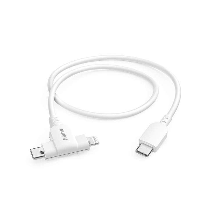 Hama Charging Cable USB-C to USB-C or Lightning 1.5m White i gruppen Datautstyr / Kabler og adaptere / USB / USB-C hos TP E-commerce Nordic AB (C79487)