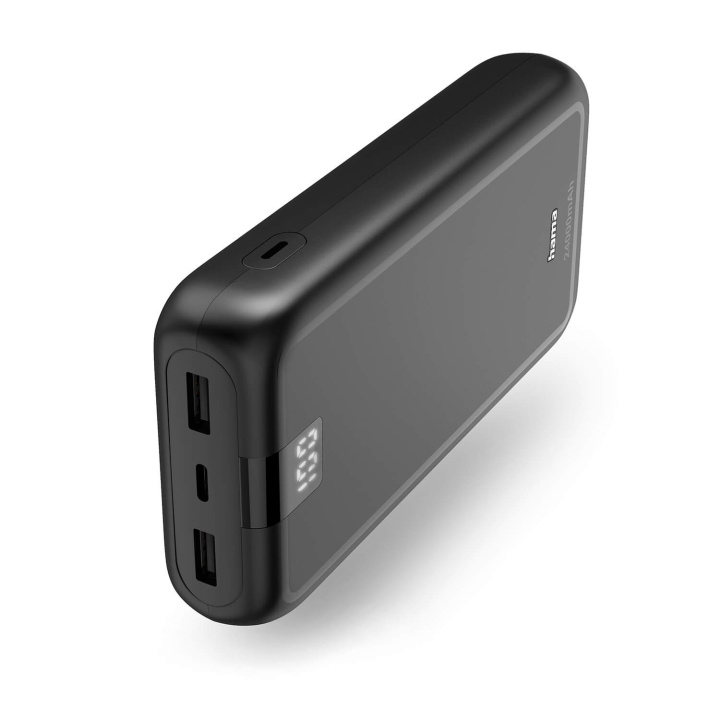 Hama Powerbank 24000mAh 2xUSB-A+1xUSB-C Anthracite i gruppen SMARTTELEFON & NETTBRETT / Ladere og Kabler / Powerbanks hos TP E-commerce Nordic AB (C79495)