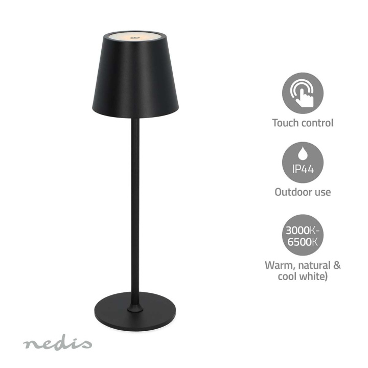 Nedis LED bordlampe | LED | 1.8 W | 150 lm | 3000 - 6000 K | Sort i gruppen Elektronikk / Lys / Gulvlamper hos TP E-commerce Nordic AB (C79504)