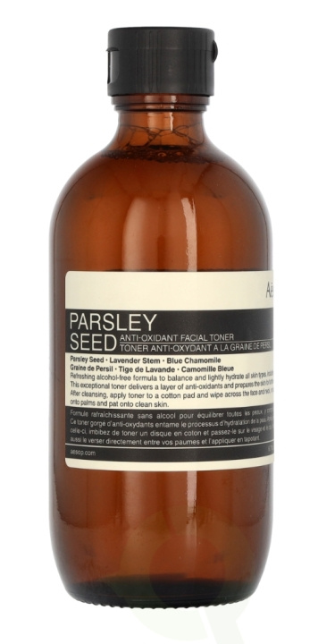 AESOP Parsley Seed Anti Oxidant Facial Toner 200 ml i gruppen HELSE OG SKJØNNHET / Hudpleie / Ansikt / Hudserum hos TP E-commerce Nordic AB (C79537)