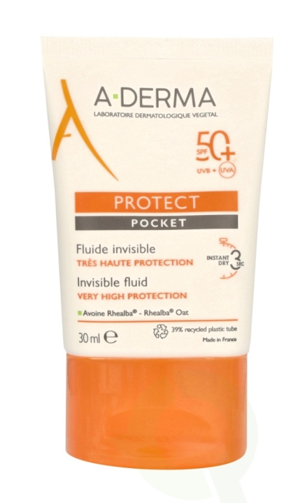 A-Derma Protect Pocket Invisible Fluid SPF50+ 30 ml i gruppen HELSE OG SKJØNNHET / Hudpleie / Soling / Solkrem hos TP E-commerce Nordic AB (C79551)