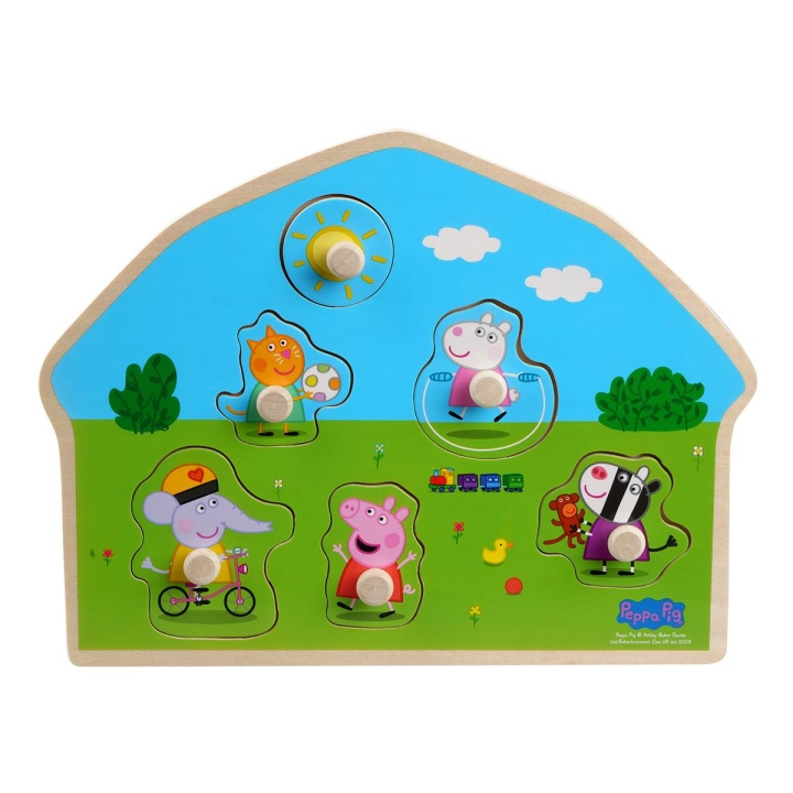 Barbo Toys Peppa Pig formet puslespill i tre - Playground i gruppen LEKER, BARN OG BABY / Leker / Barnas puslespill hos TP E-commerce Nordic AB (C79746)