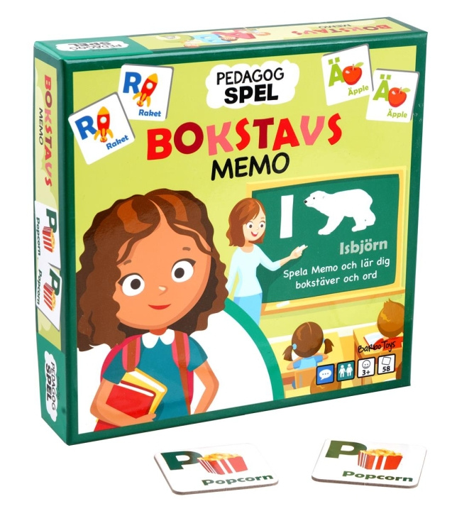 Barbo Toys Barbo Classic Pedagog Spel Bokstavsmemo (SE) i gruppen LEKER, BARN OG BABY / Leker / Brettspill / Barnespill hos TP E-commerce Nordic AB (C79756)