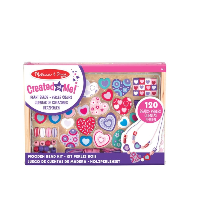 Melissa & Doug Laget av meg! Perlesett i tre med hjerteperler i gruppen LEKER, BARN OG BABY / Leker / Håndtverk hos TP E-commerce Nordic AB (C79772)