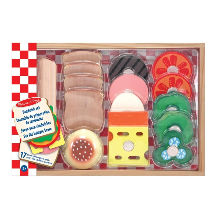 Melissa & Doug Food Play Sandwich-sett i tre i gruppen LEKER, BARN OG BABY / Leker / Kjøkkenleker hos TP E-commerce Nordic AB (C79803)