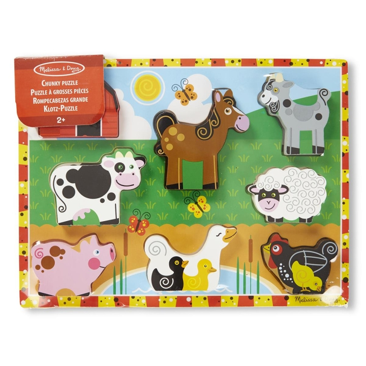 Melissa & Doug Chunky-puslespill i tre Gård i gruppen LEKER, BARN OG BABY / Leker / Puslespill hos TP E-commerce Nordic AB (C79812)